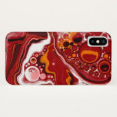 Persoonlijke Burgundy White Digital Fluid Art Case-Mate iPhone Case (Achterkant (horizontaal))