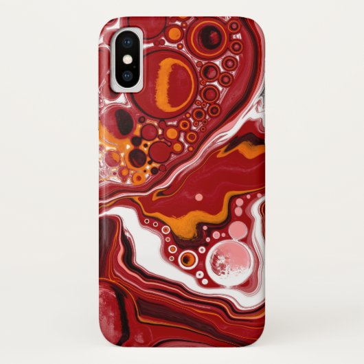 Persoonlijke Burgundy White Digital Fluid Art Case-Mate iPhone Case (Achterkant)