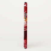 Persoonlijke Burgundy White Digital Fluid Art Case-Mate iPhone Case (Achterkant / rechts)