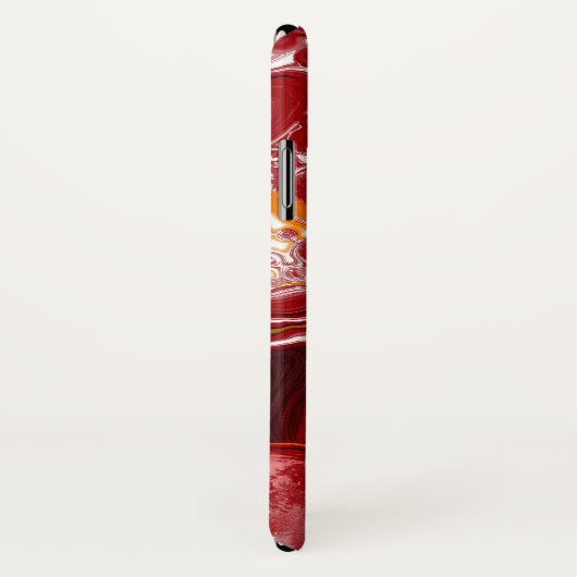 Persoonlijke Burgundy White Digital Fluid Art Case-Mate iPhone Case (Achterkant / rechts)