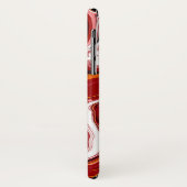 Persoonlijke Burgundy White Digital Fluid Art Case-Mate iPhone Case (Achterkant/links)