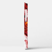 Persoonlijke Burgundy White Digital Fluid Art Case-Mate iPhone Case (Achterkant / Links)