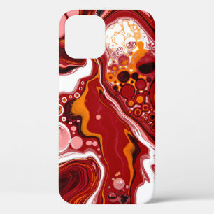 Persoonlijke Burgundy White Digital Fluid Art Case-Mate iPhone Case