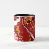 Persoonlijke Burgundy White Digital Fluid Art Mok (Midden)