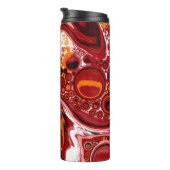 Persoonlijke Burgundy White Digital Fluid Art Thermosbeker (Geroteerd rechts)