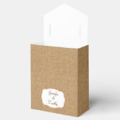 Persoonlijke burlap-box bedankdoosjes (Geopend)