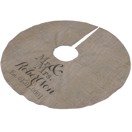 Persoonlijke burlap-look Rustic Wedding Keepomwill Kerstboom Rok (Gekanteld)