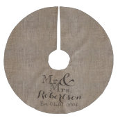 Persoonlijke burlap-look Rustic Wedding Keepomwill Kerstboom Rok (Voorkant)