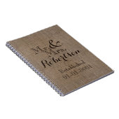 Persoonlijke burlap-look Rustic Wedding Keepomwill Notitieboek (Rechterzijde)