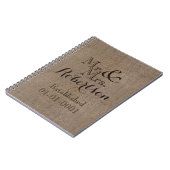 Persoonlijke burlap-look Rustic Wedding Keepomwill Notitieboek (Linkerzijde)