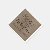 Persoonlijke burlap-look Rustic Wedding Keepomwill Servetten (Hoek)
