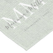 Persoonlijke Burlap Rustic Monogram Naam Linen Sho Korte Tafelloper (Hoek)