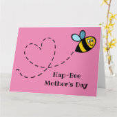 Persoonlijke Busy Bumblebee Moederdagkaart Kaart (Gele Bloem)