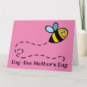 Persoonlijke Busy Bumblebee Moederdagkaart Kaart (Voorkant)