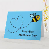 Persoonlijke Busy Bumblebee Moederdagkaart Kaart (Gele Bloem)