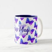 Persoonlijke Butterflies Two-Tone Mok (Voorkant rechts)