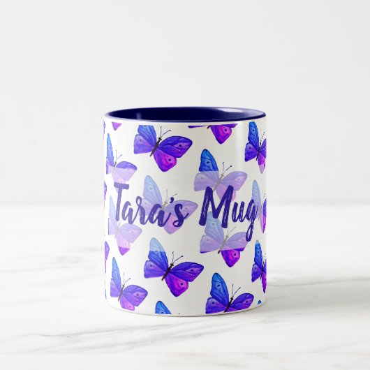 Persoonlijke Butterflies Two-Tone Mok (Center)