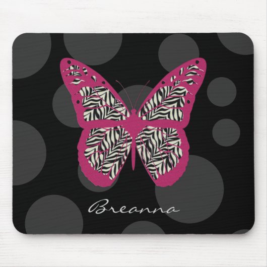 Persoonlijke Butterfly Mousepad Muismat (Voorkant)