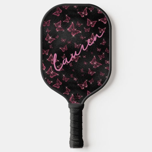 Persoonlijke Butterfly Naam Pickleball Ontwerp Paddle (Voorkant)
