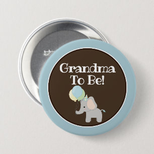Persoonlijke Button, Baby shower Elephant Ronde Button 7,6 Cm