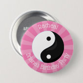 Persoonlijke Button Karate Party for a Girl (Voorkant /achterkant)