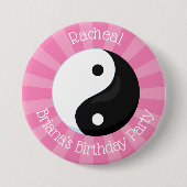 Persoonlijke Button Karate Party for a Girl (Voorkant)