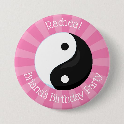 Persoonlijke Button Karate Party for a Girl (Voorkant)