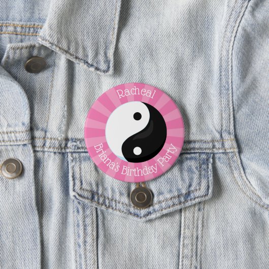 Persoonlijke Button Karate Party for a Girl (In situ)