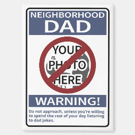 Persoonlijke buurt Pap Teken Blue X'd Out Magneet