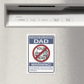 Persoonlijke buurt Pap Teken Blue X'd Out Magneet (Insitu (Vaatwasser))