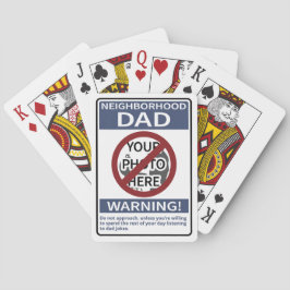 Persoonlijke buurt Pap Teken Blue X'd Out Pokerkaarten