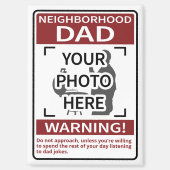 Persoonlijke buurt Pap Teken Rood Lang Magneet (Voorkant)