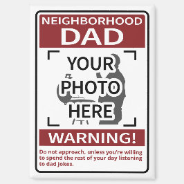 Persoonlijke buurt Pap Teken Rood Lang Magneet