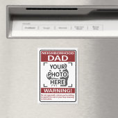 Persoonlijke buurt Pap Teken Rood Lang Magneet (Insitu (Vaatwasser))