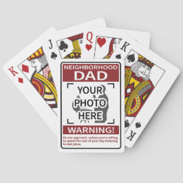 Persoonlijke buurt Pap Teken Rood Pokerkaarten