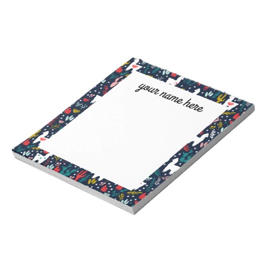 Persoonlijke Cactus en Alpaca-Notitieblok Notitieblok (Linkerzijde)