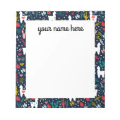 Persoonlijke Cactus en Alpaca-Notitieblok Notitieblok (Voorkant)