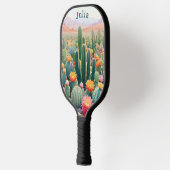 Persoonlijke Cactus Woestijn Bloemen Pickleball Paddle (Links)