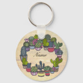Persoonlijke Cactus Wreath Sleutelhanger (Voorkant)