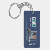 Persoonlijke cadeau afstudeerfoto honkbal sleutelhanger (Voorkant Links)