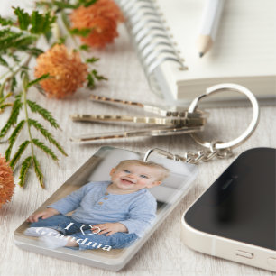 Persoonlijke cadeau oma foto en tekst  sleutelhanger