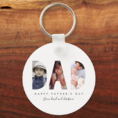 Persoonlijke cadeaufotosjabloon voor vaders dag sleutelhanger (Voorkant)