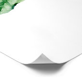 Persoonlijke cadeaukaarten rode rozen trouwbord poster (Hoek)