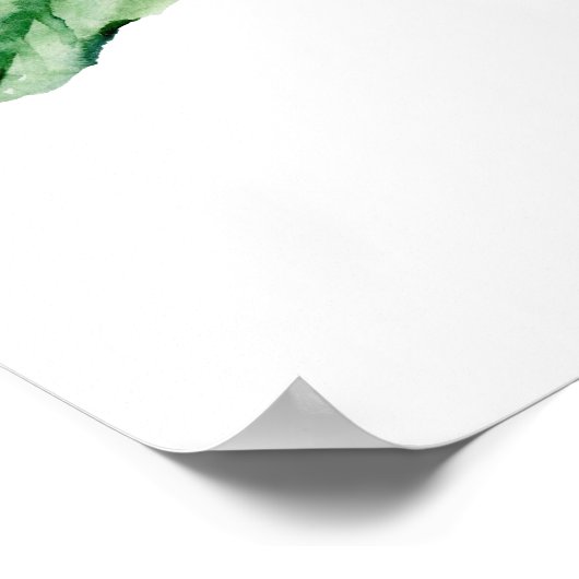 Persoonlijke cadeaukaarten rode rozen trouwbord poster (Hoek)