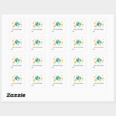 Persoonlijke cadeaunaam - Kerstboom Vierkante Sticker (Vel)