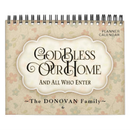 Persoonlijke cadeauplank voor God zegene thuisfami Kalender