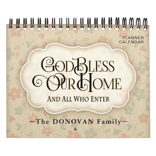 Persoonlijke cadeauplank voor God zegene thuisfami Kalender (Hoes)