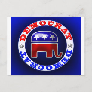 Persoonlijke cadeaus van de Democratische Partij Uitnodiging Briefkaart