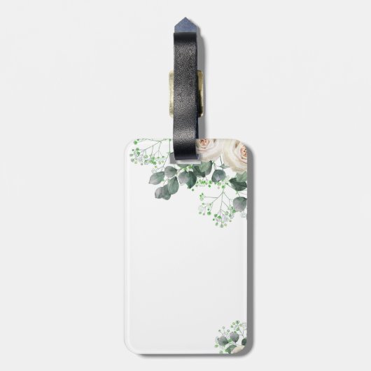 Persoonlijke cadeaus voor bruidsmeisjes Thema witt Bagagelabel (Achterkant verticaal)