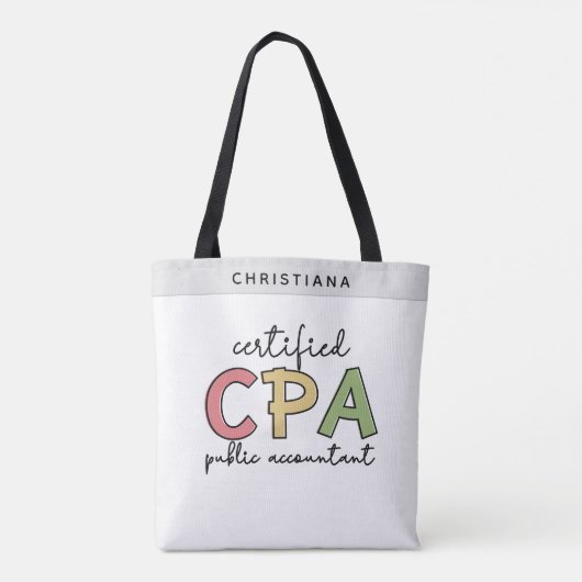 Persoonlijke cadeaus voor CPA-gecertificeerde open Tote Bag (Achterkant)